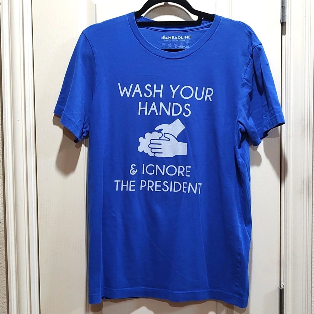 Vintage 90s t-shirt blue mens size medium